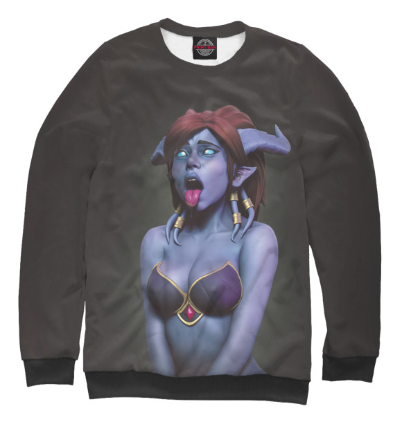 Мужской свитшот с притом ВоВ цвета Белый Мужской свитшот с изображением ВоВ цвета Белый