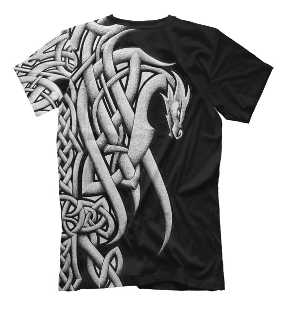 Мужская футболка с изображением Змей цвета Белый