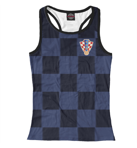 Женская майка-борцовка с изображением Хорватия цвета Белый