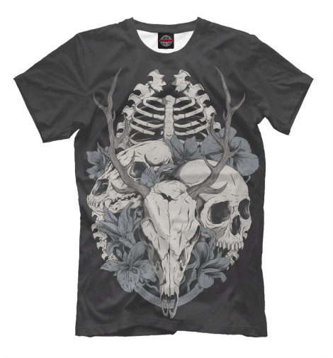 

Футболки Print Bar, Молочно-белый, Skull