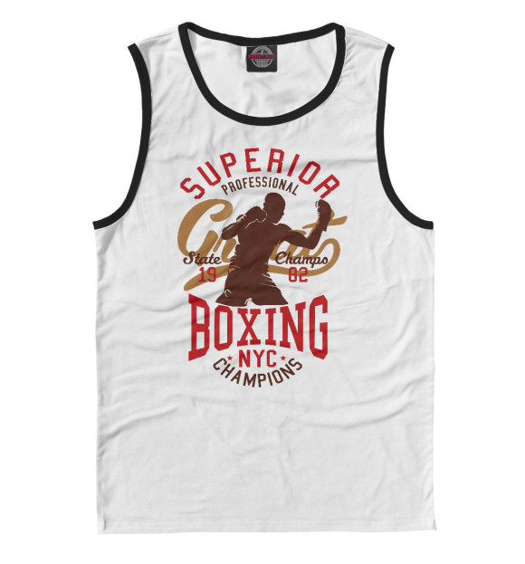 Майка для мальчика с изображением Boxing цвета Белый