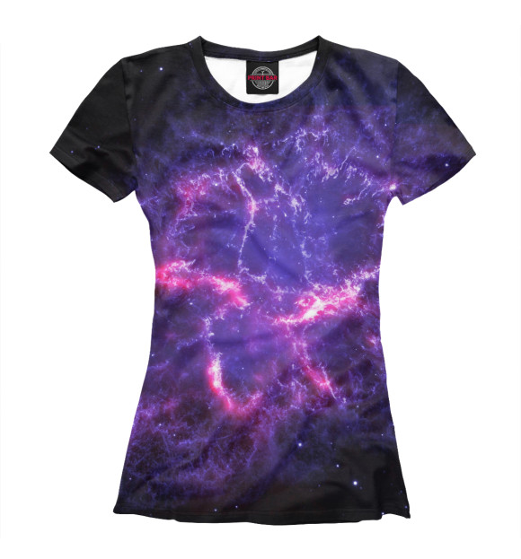 Женская футболка с изображением Вселенная цвета Белый