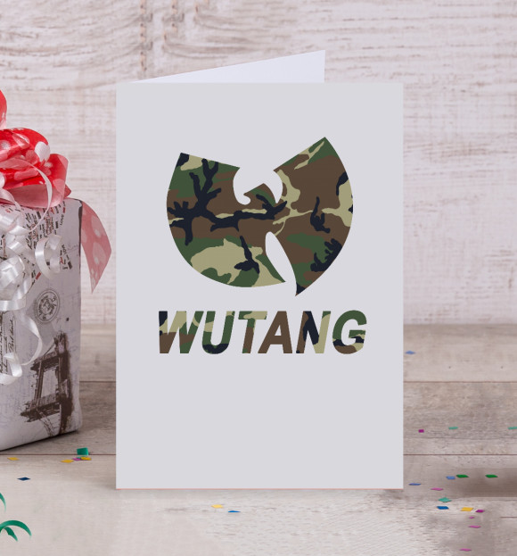 Открытка с изображением Wu-Tang Clan цвета Белый
