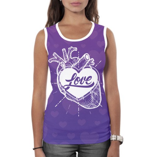 

Майки Print Bar, Белый, Любовь в сердце