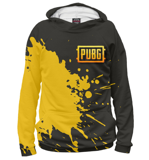 Мужское худи с изображением PUBG цвета Белый