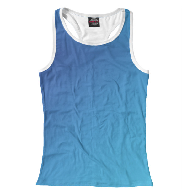 Женская майка-борцовка с изображением Градиент цвета Белый