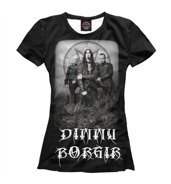Футболка для девочек с изображением Dimmu Borgir цвета Белый
