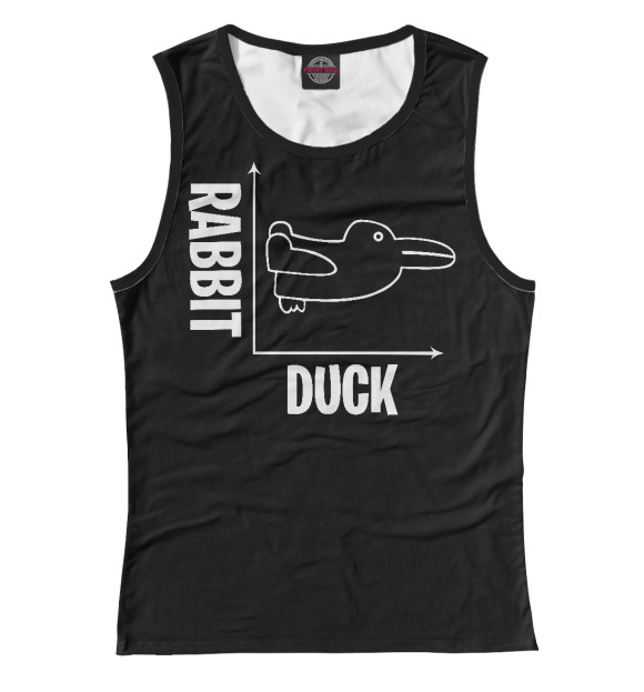 Майка для девочки с изображением Rabbit Duck цвета Белый