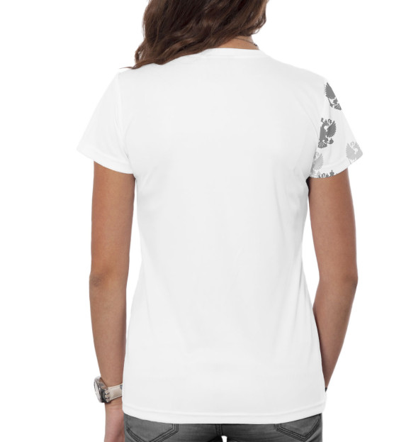 Женская футболка с изображением Полиция цвета Белый