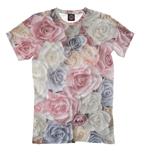 Футболка для мальчиков с изображением Розы цвета Бежевый