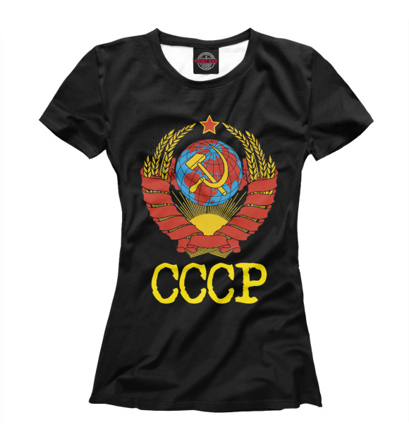 Женская футболка с изображением СССР цвета Белый