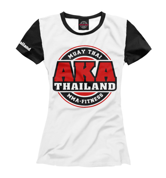 Женская футболка с изображением AKA Thailand цвета Белый