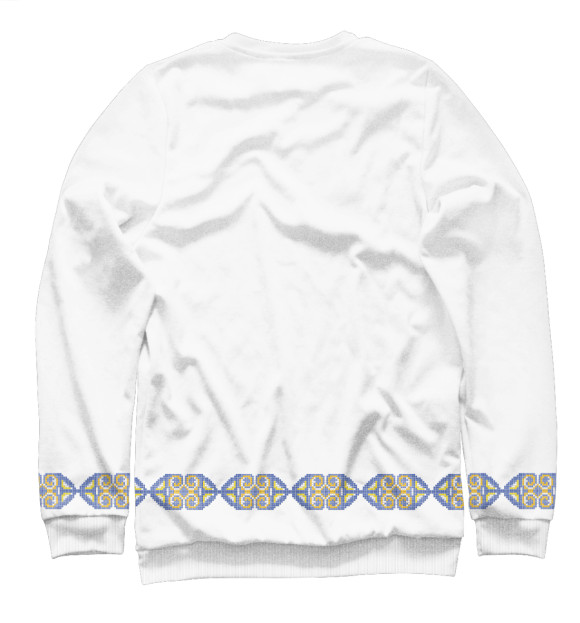 Свитшот для девочек с изображением Вышивка цвета Белый