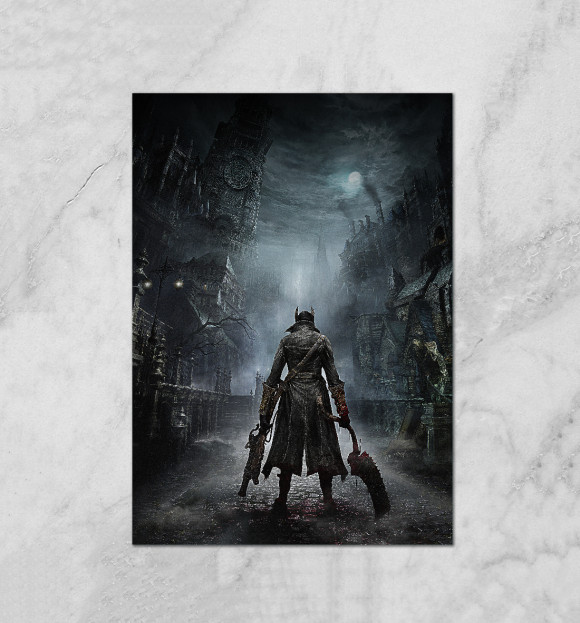 Плакат с притом Bloodborne цвета Белый Плакат с изображением Bloodborne цвета Белый