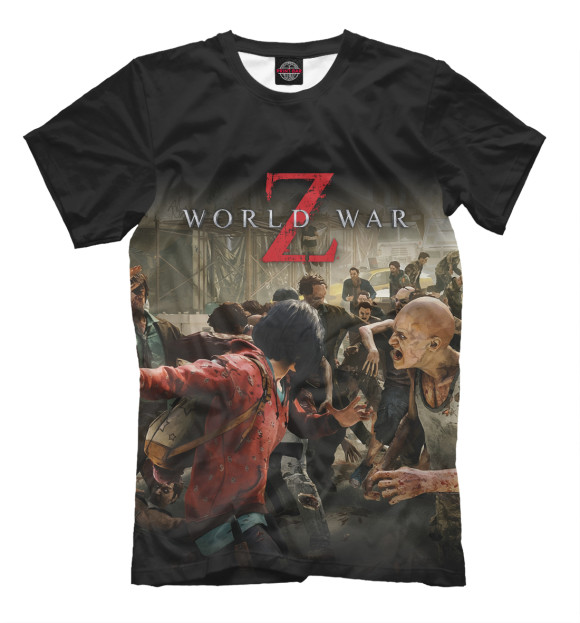 Мужская футболка с изображением World War Z цвета Белый