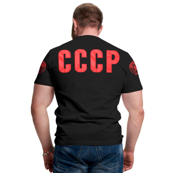 Мужская футболка с изображением СССР Кулон цвета Белый
