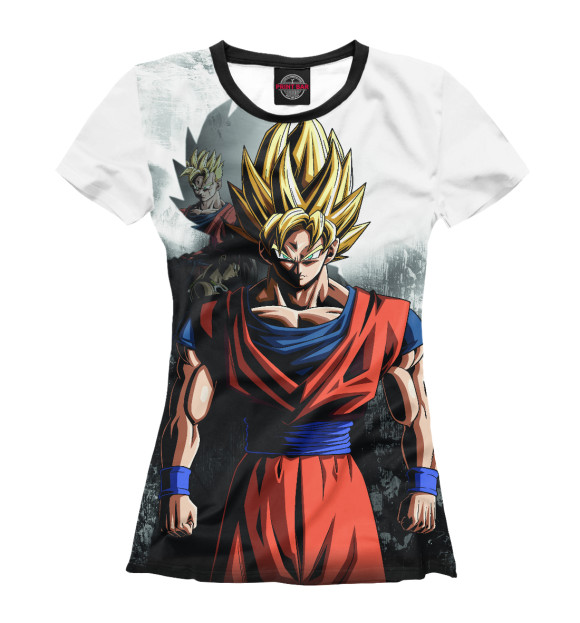 Футболка для девочек с изображением Dragon Ball Z цвета Белый