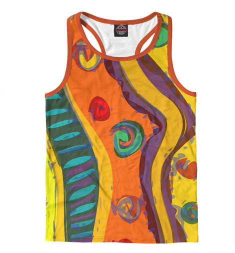 

Майки борцовки Print Bar, Белый, African orange