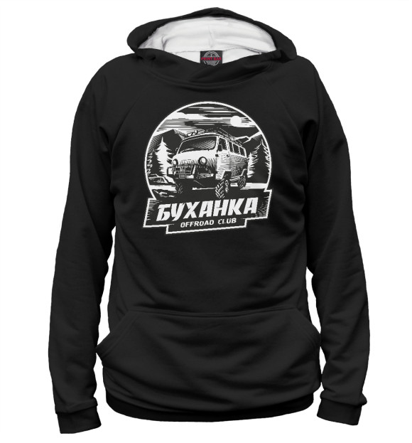 Женское худи с изображением UAZ цвета Белый