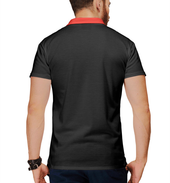 Мужское поло с изображением Индеец цвета Белый