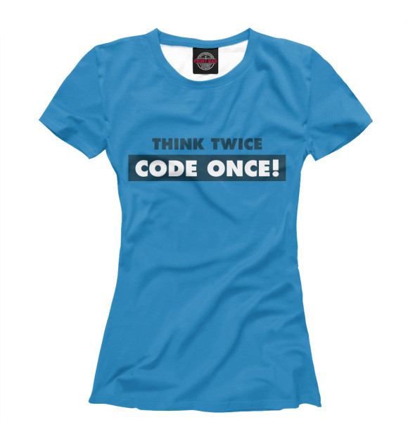 Женская футболка с изображением CodeOnce цвета Белый