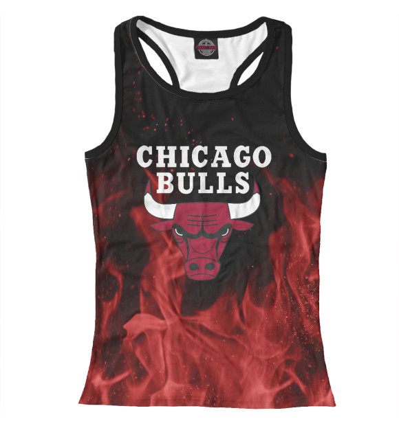 Женская майка-борцовка с изображением Chicago Bulls цвета Белый