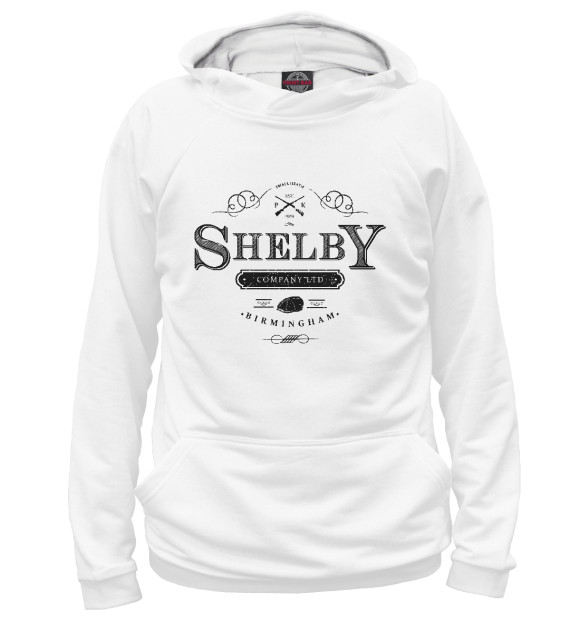 Мужское худи с изображением Shelby Company Limited цвета Белый