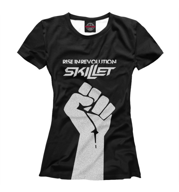 Футболка для девочек с изображением Skillet цвета Белый