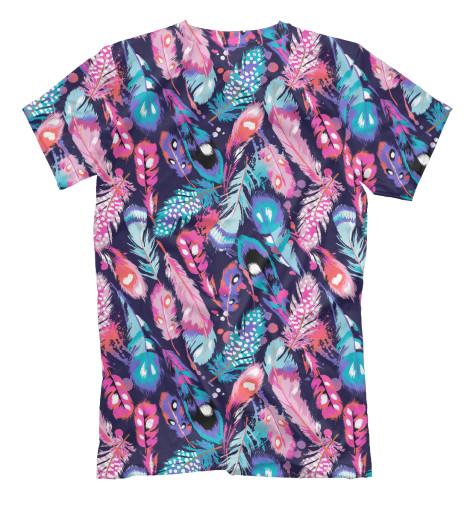 

Футболки Print Bar, Молочно-белый, Чудо в перьях