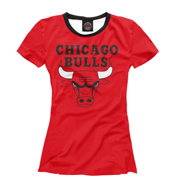 Женская футболка с изображением Chicago Bulls цвета Белый