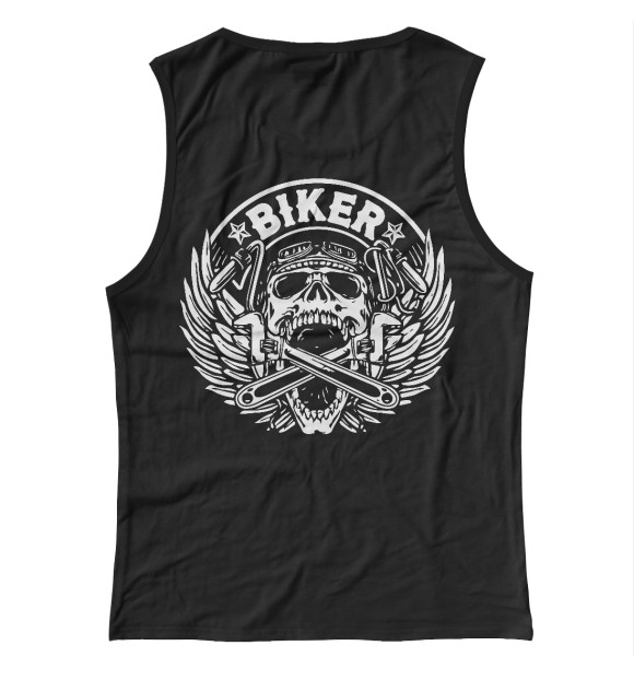 Женская майка с изображением Biker цвета Белый