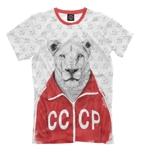 

Футболки Print Bar, Молочно-белый, Львица из СССР