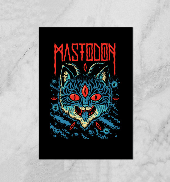 Плакат с изображением Mastodon цвета Белый