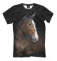 Мужская футболка Гнедая лошадь
