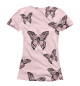 Женская футболка Розовые бабочки
