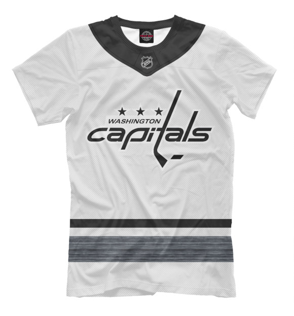 Мужская футболка с изображением Washington Capitals Форма Бонусная 2019 цвета Молочно-белый