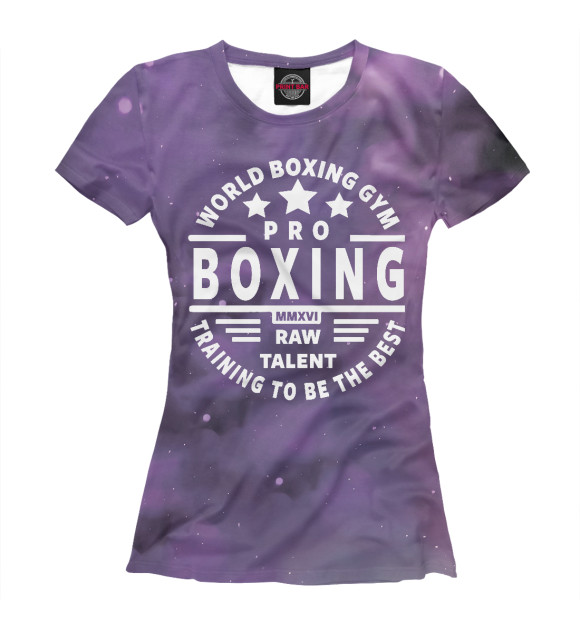 Футболка для девочек с изображением BOXING - WORLD BOXING GYM цвета Белый