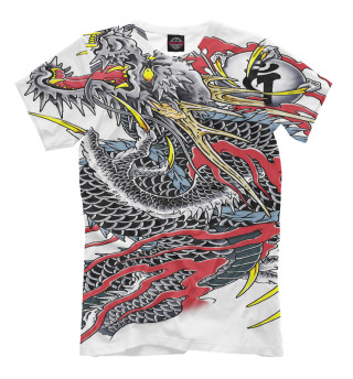 Мужская футболка Японский дракон