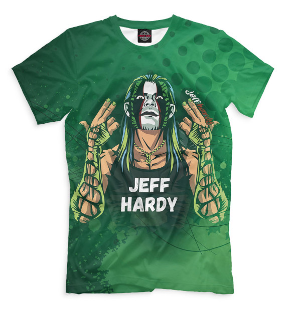 Мужская футболка с изображением Джефф Харди цвета Серый