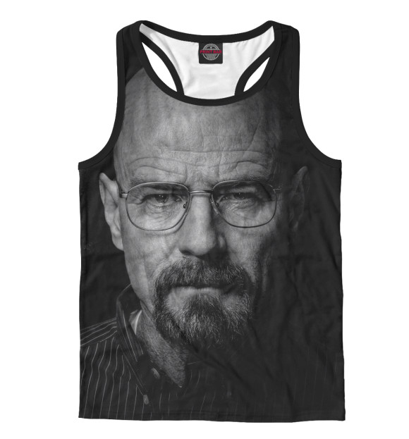 Мужская майка-борцовка с изображением Walter White цвета Белый