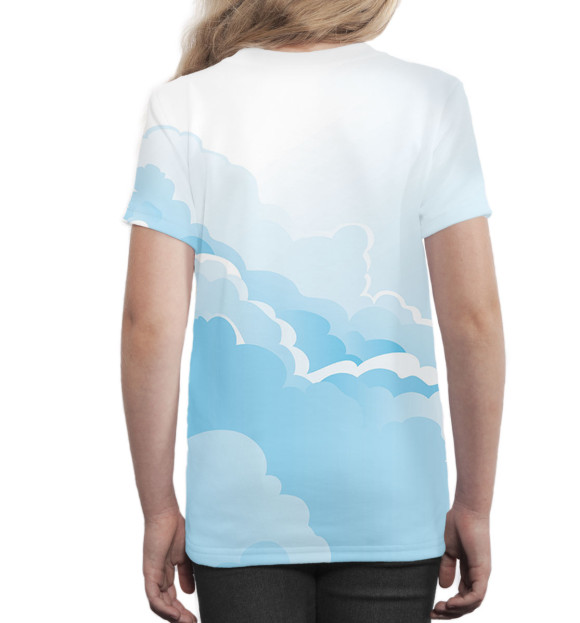 Футболка для девочек с изображением Казань цвета Белый