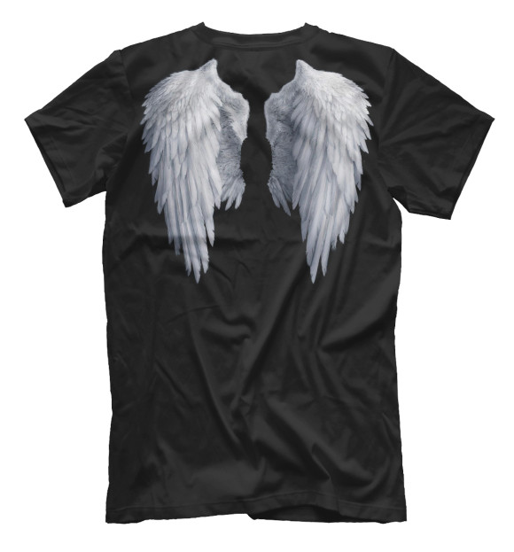 Мужская футболка с изображением Крылья ангела цвета Белый