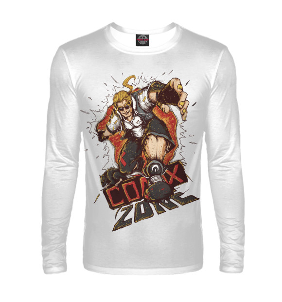 Мужской лонгслив с изображением Comix zone цвета Белый