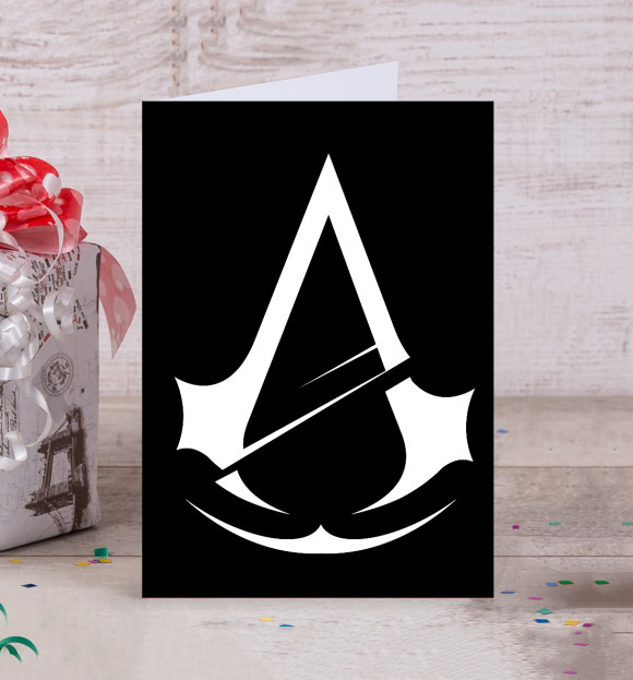 Открытка с изображением Assassin’s Creed Unity цвета Белый