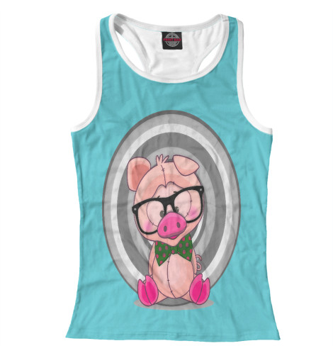 

Майки борцовки Print Bar, Белый, Свинка