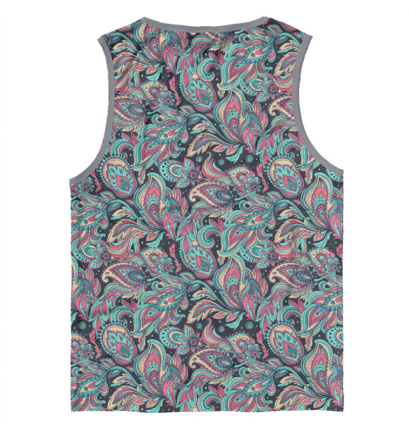 Майка для мальчика с изображением Цветочные узоры цвета Белый