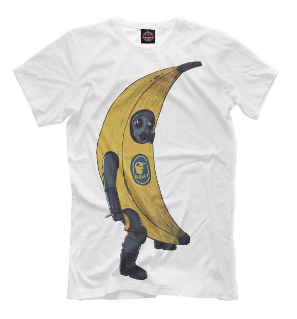 Мужская футболка с изображением Банан CS GO цвета Молочно-белый