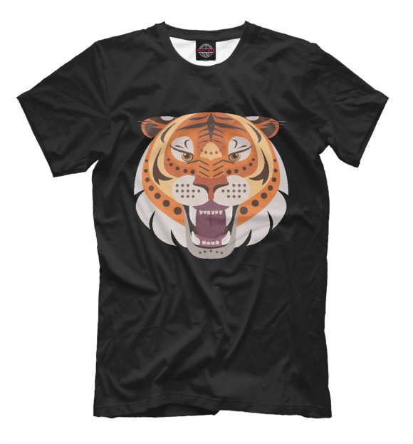 Женская футболка с изображением African Tiger цвета Белый