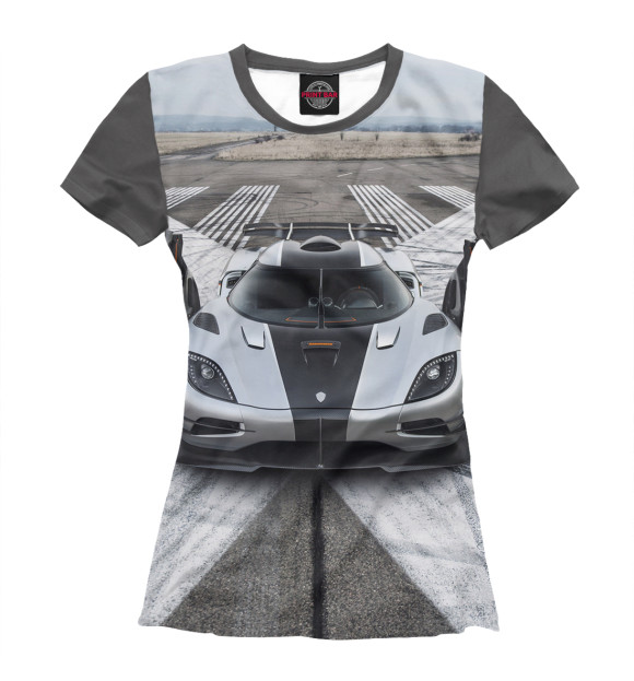 Женская футболка с изображением Koenigsegg One:1 цвета Белый