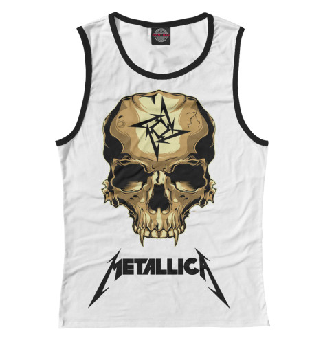 

Майки Print Bar, Белый, Metallica Skull